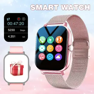 1.83" Ultra-Clear Touch Screen Smartwatch, Multifunctional Smartwatch, with calls, Message Notification, Pedometer, Multiple Sports Modes for Fitness, Weather Forecast, Wireless Connection, Lightweight Design, Gift for Men Women
